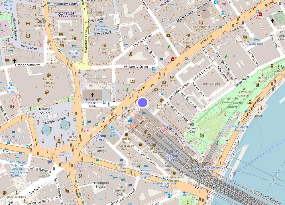 Map: The Clermont London, Charing Cross